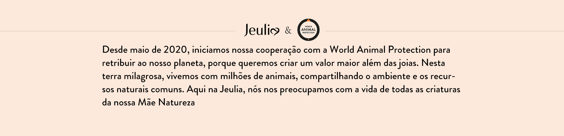 Jeulia's Partnership with World Animal Protection