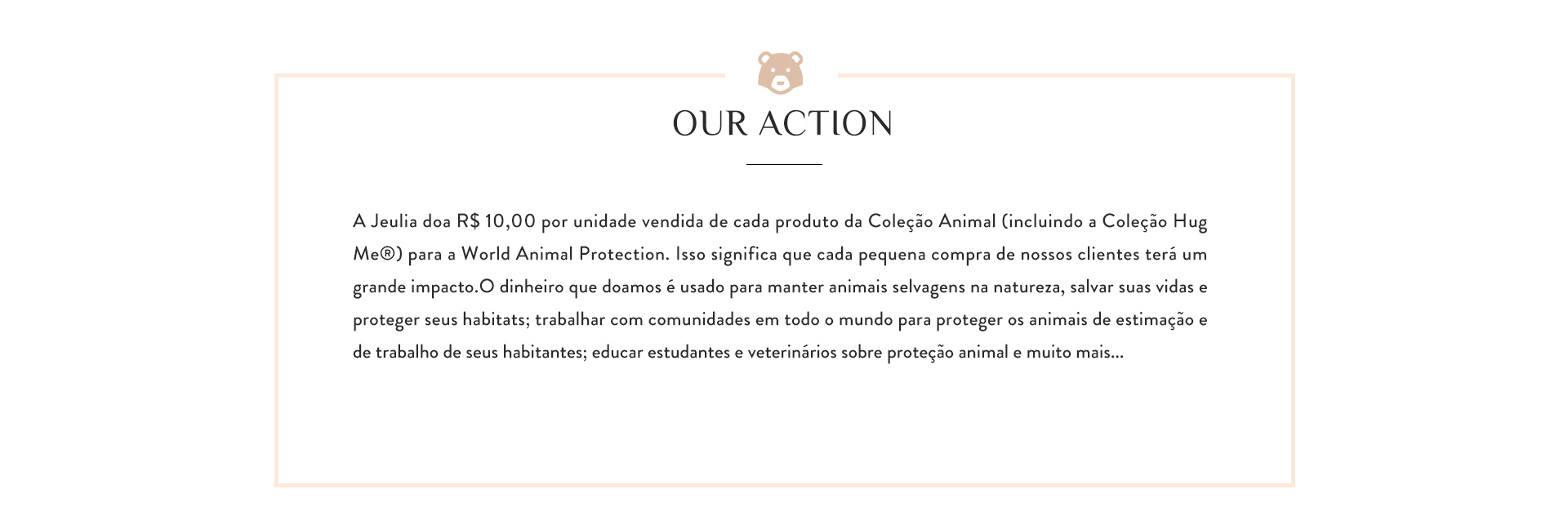 Jeulia's Partnership with World Animal Protection