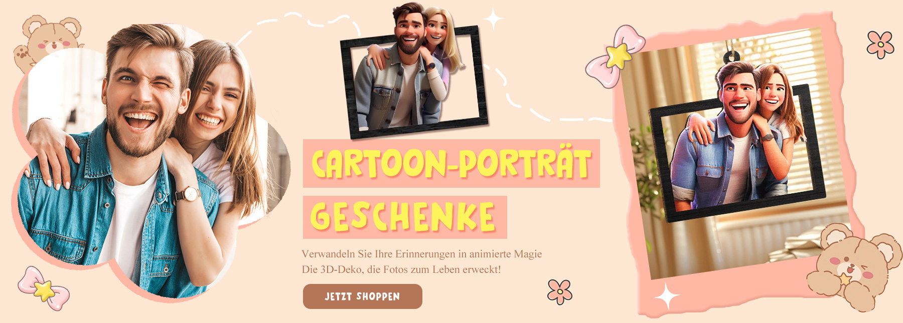Cartoon Porträt Geschenke