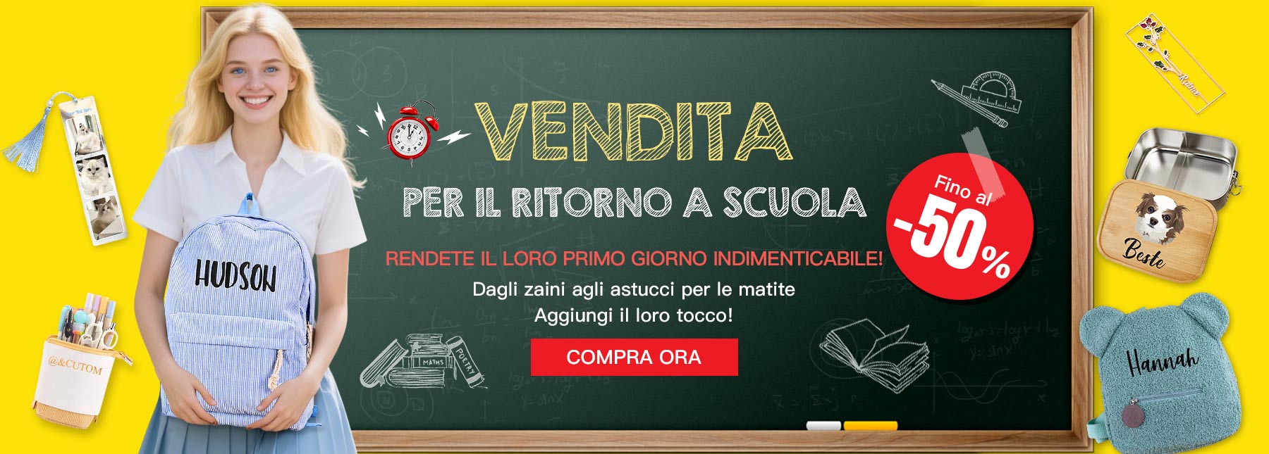 Vendita per il Ritorno a Scuola