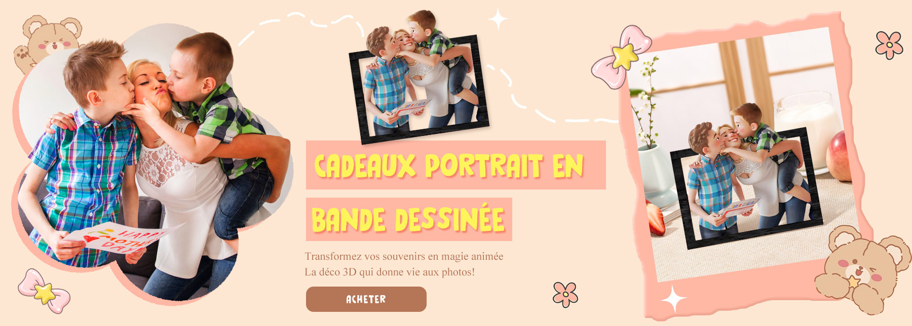 cadeaux de portrait de dessin animé