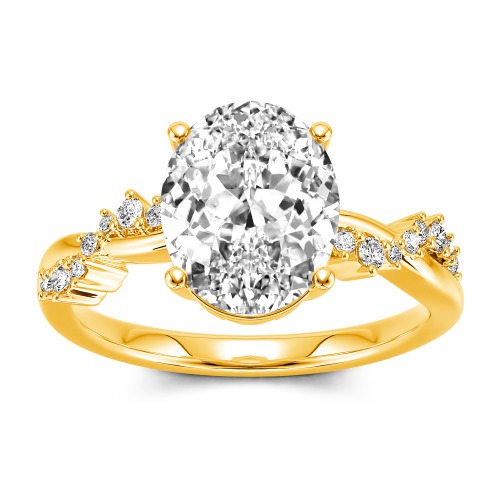 Jeulia Moissanite Twist Oval Ring