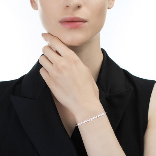 Jeulia Moissanite Round Cut Bolo Bracelet