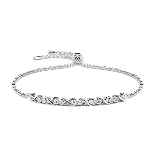 Jeulia Moissanite Infinity Round Cut Bracelet