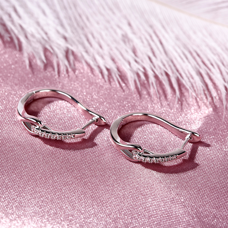 Jeulia Knot Sterling Silver Hoop Earrings - Jeulia Jewelry