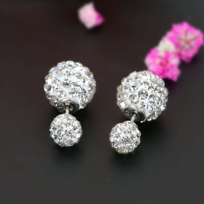 Ball Shape Sterling Silver Stud Earrings Jeulia Jewelry