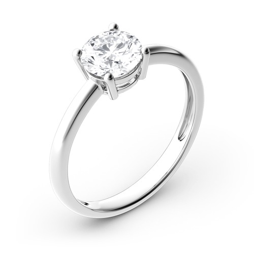 Jeulia Moissanite Round Cut Solitaire Gold Ring