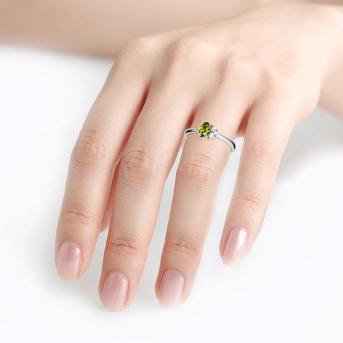 Jeulia Bague Cluster Empliable en Argent Sterling