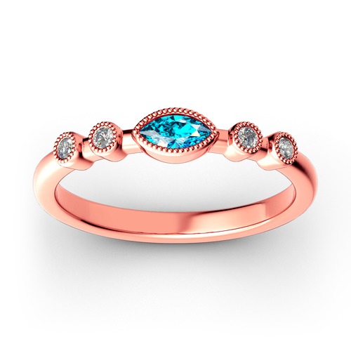 Jeulia Stackable Milgrain Sterling Silver Ring