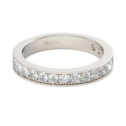 Womens Wedding Bands For Women Jeulia Jewelry 30 Off Simple Channel Set Sterling Silver Women S Band