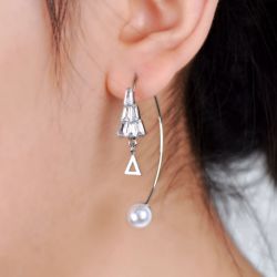 Hoop Earrings For S Women Jeulia Jewelry Unique Geometric Sterling Silver Hoop Earrings