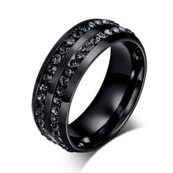 Mens Wedding Bands For Men Jeulia Jewelry Black Anium Steel Men S Band