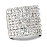 Jeulia Bold Sterling Silver Cocktail Ring