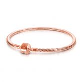Rose Gold Tone Basic Bracelet Sterling Silver