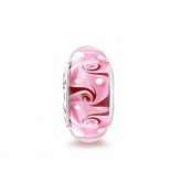 Pink Whirlpool Glass Charm