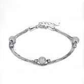Silver Lucky Bead Women's Bracelet