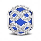 Infinity Blue Charm Sterling Silver