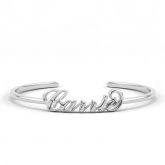 Cubic Name Bangle Sterling Silver