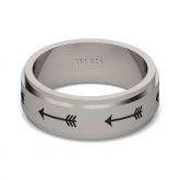 Rotatable Arrow Stainless Steel Men's Band