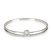 Split Shank Solitaire Bangle