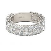 Round Cut Sterling Silver Women's Band