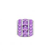 February Birthstone Charm Sterling Silver