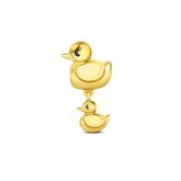 Baby Duck Charm Sterling Silver