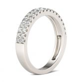 Simple Round Cut Sterling Silver Women's Band