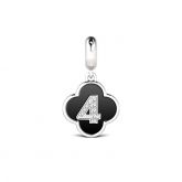 Number Four Pendant Sterling Silver