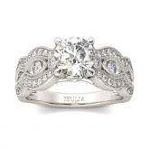 Jeulia Wave Shape Round Cut Sterling Silver Ring
