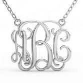 Classic Sterling Silver Monogram Necklace