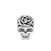 Black Skull Charm Sterling Silver