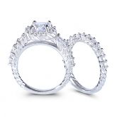 Braided Round Cut Sterling Silver Ring Set