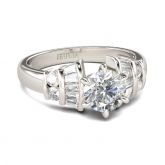 Unique Round Cut Sterling Silver Ring