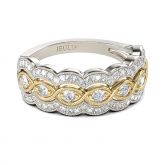 Milgrain Twist Round Cut Sterling Silver Women's Band