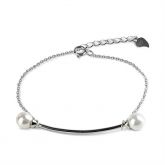 Unique Cultured Pearl Sterling Silver Bracelet