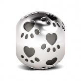 Paw Print Charm Sterling Silver