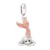 Mermaid Girl Sterling Silver Pendant Charm