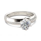 Simple Round Cut Sterling Silver Ring