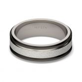 Two Tone Frosted Stainless Steel Men's Band