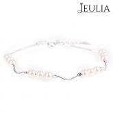Elegant Cultured Pearl Sterling Silver Bracelet