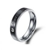 Jeulia Fashion Two Tone Titanium Steel Men's Ring