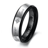 Jeulia Two Tone Titanium Steel Men's Band