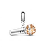 Mini Microphone Pendant Sterling Silver
