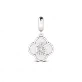 Number Six Charm Sterling Silver