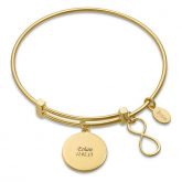 Infinity Charm Bangle Bracelet Sterling Silver