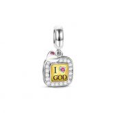 I Love God Pendant Sterling Silver