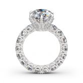 Round Cut Eternity Sterling Silver Ring