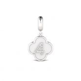 Number Four Charm Sterling Silver
