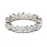 Eternity Round Cut Sterling Silver Women's Band